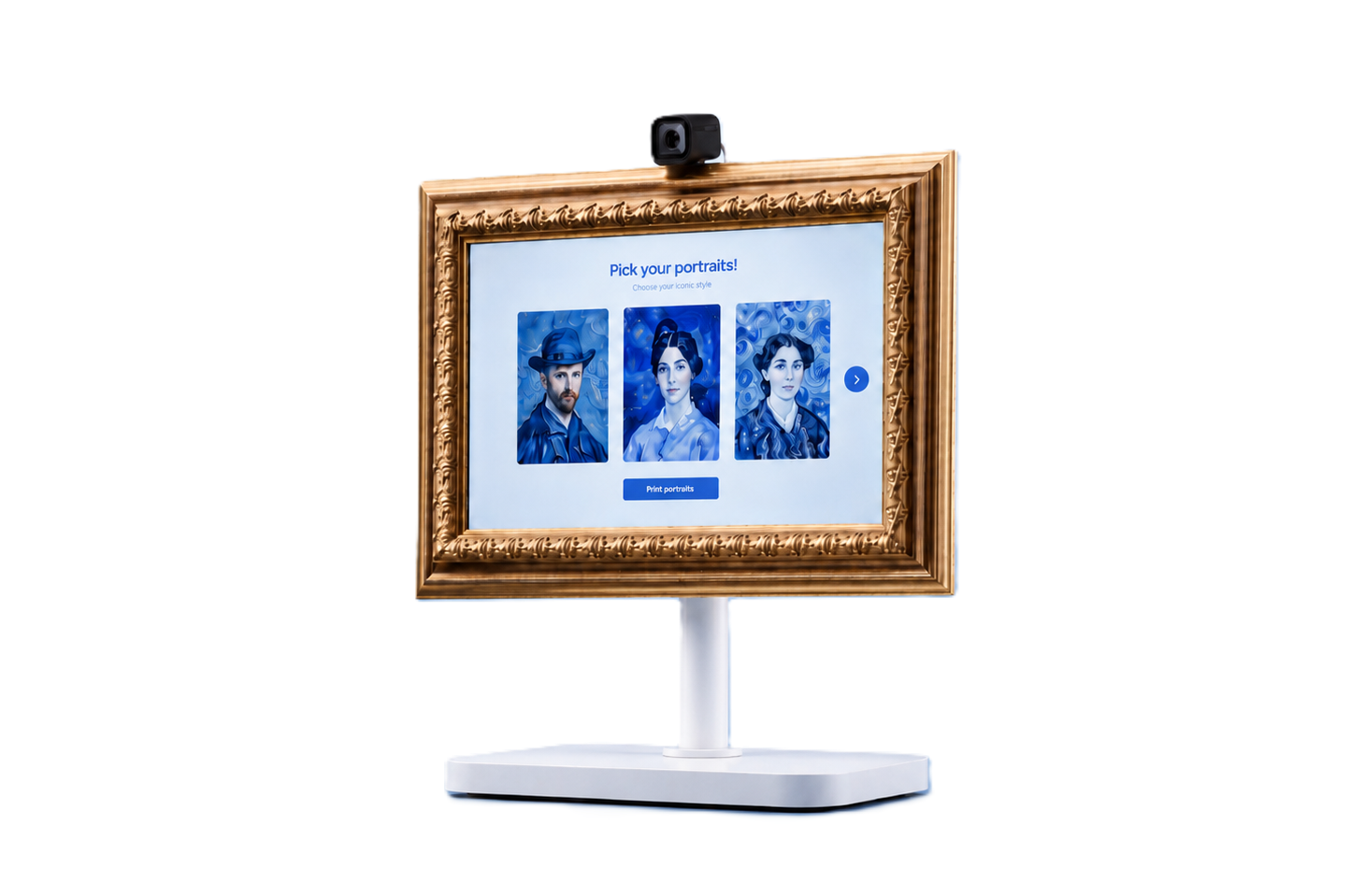 AI photo kiosk product shot